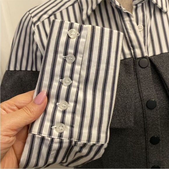 New York Company Striped Black and White Women's Top, S - Picture 3 of 8